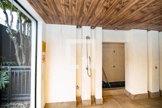 Área comum- Ducha de kitnet/studio à venda com 1 quarto, 34m² em Indianópolis, São Paulo