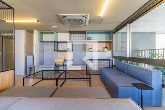 Área comum - Coworking de kitnet/studio à venda com 1 quarto, 22m² em Cerqueira César, São Paulo