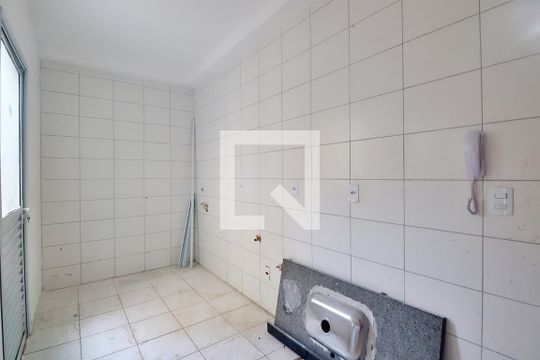 Cozinha de apartamento à venda com 2 quartos, 42m² em Vila Príncipe de Gales, Santo André
