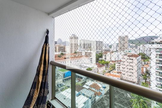 Varanda da Sala de apartamento à venda com 2 quartos, 68m² em Botafogo, Rio de Janeiro