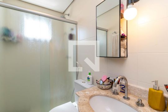 Banheiro da Suíte 1 de apartamento à venda com 2 quartos, 63m² em Santana, São Paulo