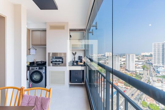 Varanda da Sala de apartamento à venda com 2 quartos, 52m² em Socorro, São Paulo