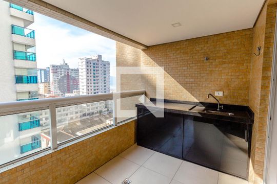 Varanda da Sala de apartamento para alugar com 2 quartos, 86m² em Boqueirão, Praia Grande