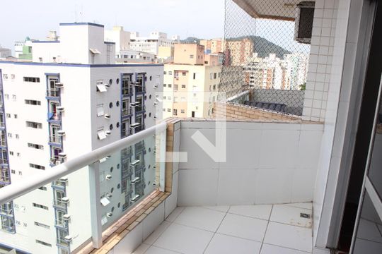 Sacada de apartamento para alugar com 1 quarto, 57m² em Centro, São Vicente