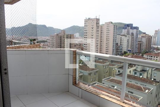 Sacada de apartamento para alugar com 1 quarto, 57m² em Centro, São Vicente