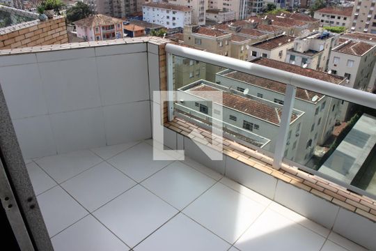 Sacada de apartamento para alugar com 1 quarto, 57m² em Centro, São Vicente