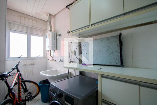Área de serviço de apartamento à venda com 3 quartos, 132m² em Vila Assunção, Santo André