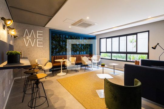 Área comum - Coworking de apartamento à venda com 1 quarto, 29m² em Sumaré, São Paulo
