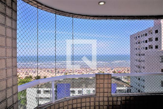 VARANDA /VISTA de apartamento para alugar com 2 quartos, 115m² em Aviação, Praia Grande