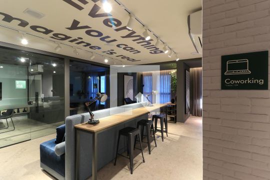 Área comum - Coworking de kitnet/studio para alugar com 1 quarto, 25m² em Brooklin Paulista, São Paulo