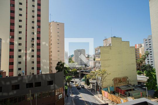 Vista da varanda de kitnet/studio para alugar com 1 quarto, 25m² em Bela Vista, São Paulo