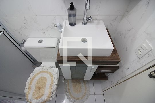 Banheiro Social de apartamento à venda com 2 quartos, 85m² em Vila Antunes, São Bernardo do Campo