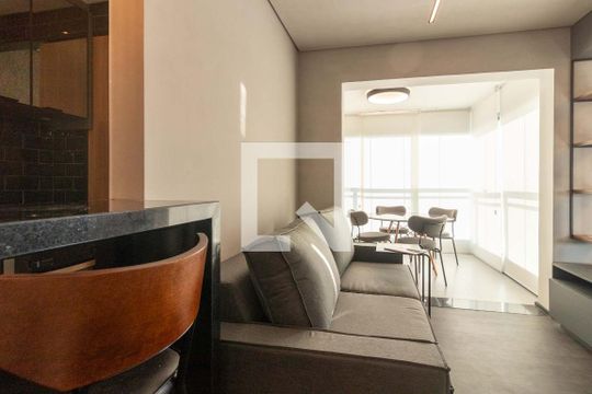 Sala de apartamento à venda com 1 quarto, 50m² em Pinheiros, São Paulo