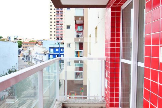 Varanda da Sala de apartamento à venda com 2 quartos, 58m² em Vila Curuçá, Santo André