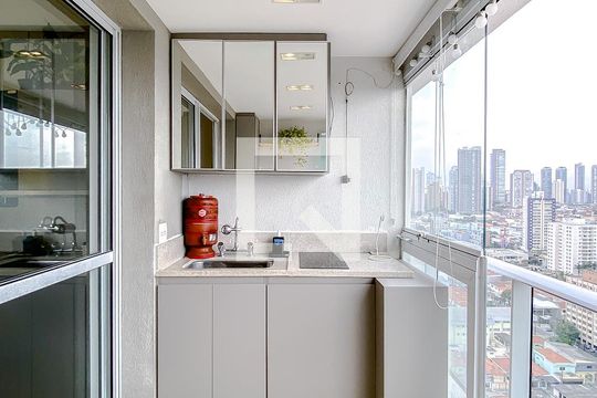 Cozinha de kitnet/studio à venda com 1 quarto, 35m² em Vila Gomes Cardim, São Paulo