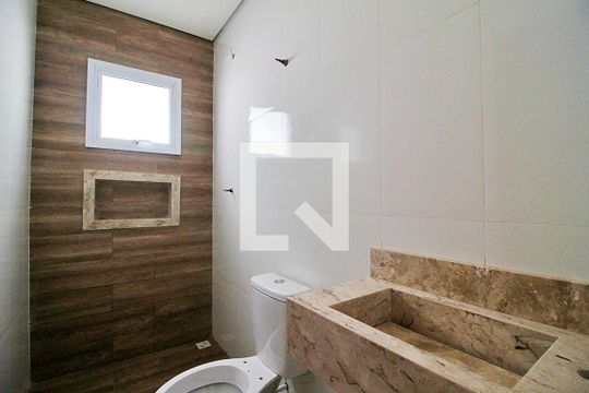Banheiro da Suíte de apartamento à venda com 3 quartos, 129m² em Vila Curuçá, Santo André