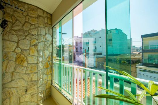 Varanda do quarto 1 de casa à venda com 3 quartos, 182m² em Vila Scarpelli, Santo André