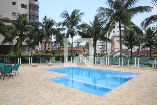 Área comum - Piscina de apartamento para alugar com 2 quartos, 97m² em Ocian, Praia Grande