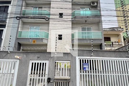 Fachada e Placa de apartamento à venda com 2 quartos, 82m² em Vila Principe de Gales, Santo André