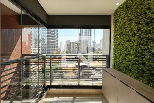 Sacada Integrada de kitnet/studio à venda com 1 quarto, 27m² em Jardim das Acacias, São Paulo