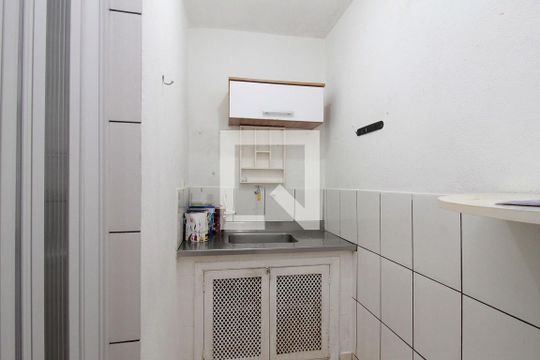 Cozinha de kitnet/studio para alugar com 1 quarto, 25m² em Campos Elíseos, São Paulo