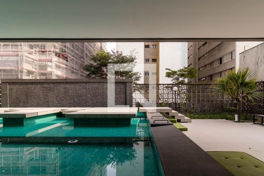 Área comum - Piscina de kitnet/studio para alugar com 1 quarto, 34m² em Perdizes, São Paulo