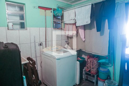 Área de Serviço de apartamento à venda com 1 quarto, 44m² em Vila Tibiriçá, Santo André