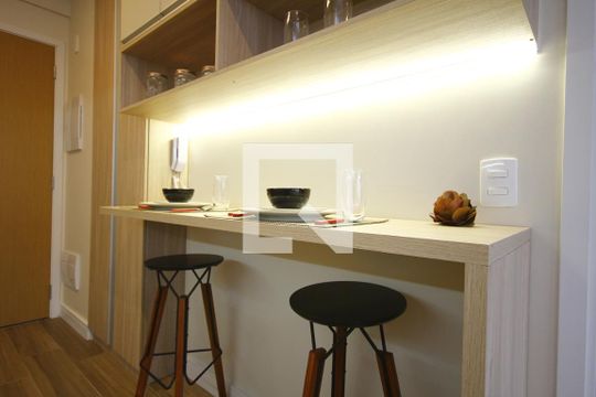 Cozinha de kitnet/studio para alugar com 1 quarto, 40m² em Vila Mariana, São Paulo