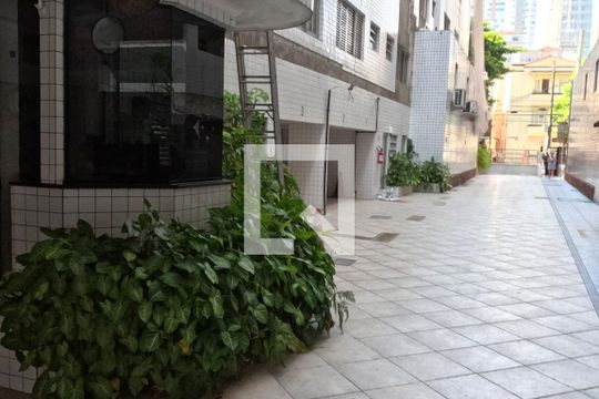 Área Comum - Portaria 24h de apartamento para alugar com 1 quarto, 40m² em Gonzaga, Santos