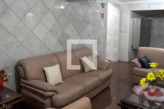 Área Comum - Hall de Entrada de apartamento para alugar com 1 quarto, 40m² em Gonzaga, Santos