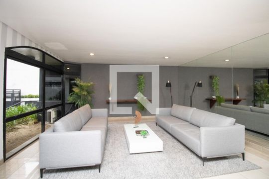 Área comum- living de entrada  de apartamento à venda com 3 quartos, 118m² em Itaim Bibi, São Paulo