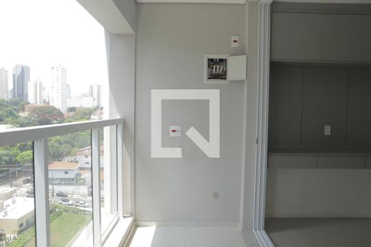 Varanda da Sala de kitnet/studio à venda com 1 quarto, 26m² em Indianópolis, São Paulo