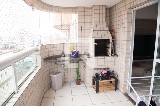 sacada Goumert de apartamento para alugar com 2 quartos, 78m² em Aviação, Praia Grande