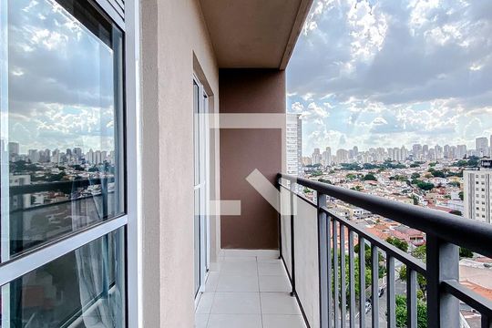 Varanda da Sala de apartamento para alugar com 1 quarto, 28m² em Jardim da Glória, São Paulo