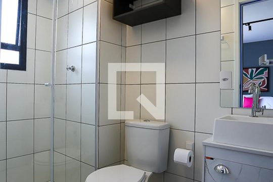 Banheiro Studio de apartamento à venda com 1 quarto, 26m² em Jardim Panorama, São Paulo