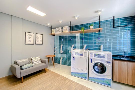 Área comum - Lavanderia de apartamento para alugar com 1 quarto, 25m² em Belenzinho, São Paulo