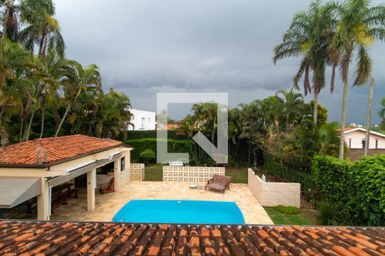Vista do Quarto 01 de casa de condomínio para alugar com 4 quartos, 420m² em Sítios de Recreio Gramado, Campinas