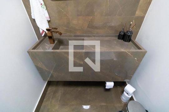 Lavabo de casa de condomínio para alugar com 4 quartos, 420m² em Sítios de Recreio Gramado, Campinas