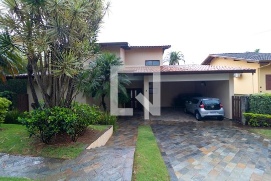 Fachada de casa de condomínio para alugar com 4 quartos, 420m² em Sítios de Recreio Gramado, Campinas