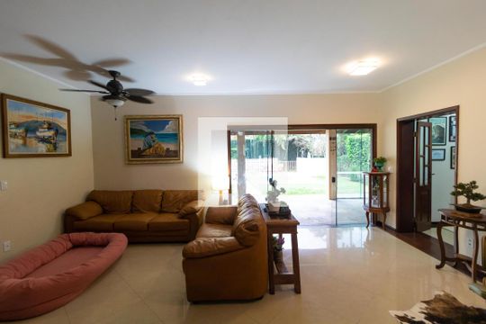 Salas de casa de condomínio para alugar com 4 quartos, 420m² em Sítios de Recreio Gramado, Campinas