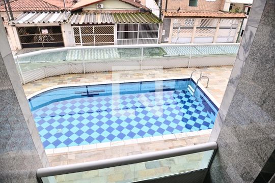 Área comum - Piscina de apartamento para alugar com 1 quarto, 52m² em Vila Assuncao, Praia Grande