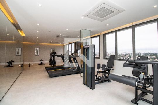 Área comum- Academia de kitnet/studio para alugar com 1 quarto, 27m² em Indianópolis, São Paulo