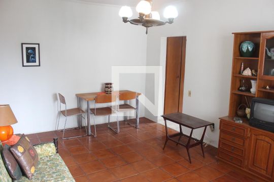 Sala de apartamento para alugar com 1 quarto, 70m² em Itararé, São Vicente