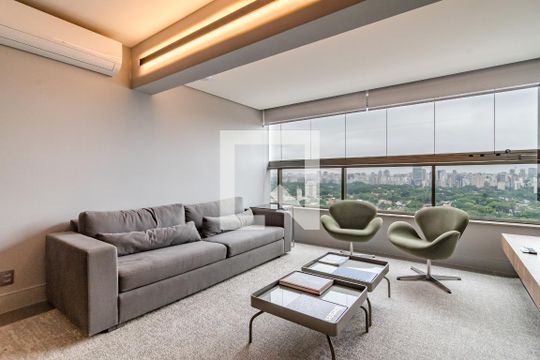 Sala de apartamento para alugar com 1 quarto, 66m² em Pinheiros, São Paulo