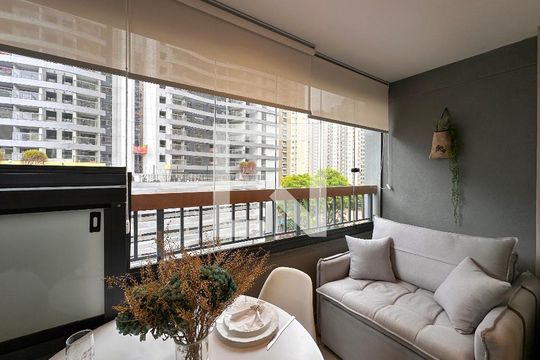 Sacada de kitnet/studio à venda com 1 quarto, 25m² em Brooklin Paulista, São Paulo