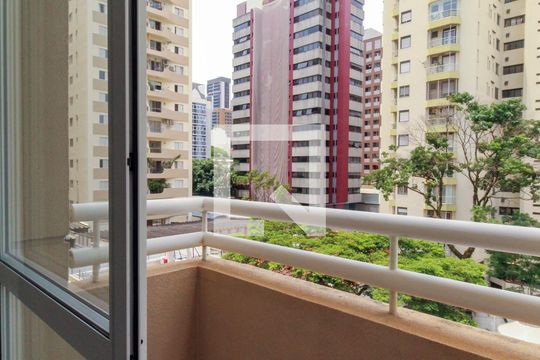 Quarto - Varanda de apartamento para alugar com 1 quarto, 47m² em Pinheiros, São Paulo