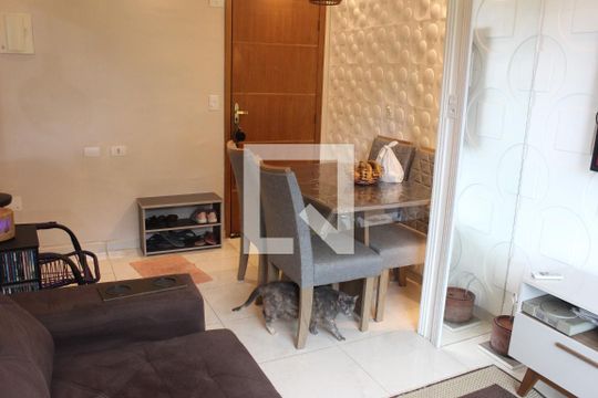 Sala de apartamento para alugar com 2 quartos, 59m² em Vila Voturuá, São Vicente