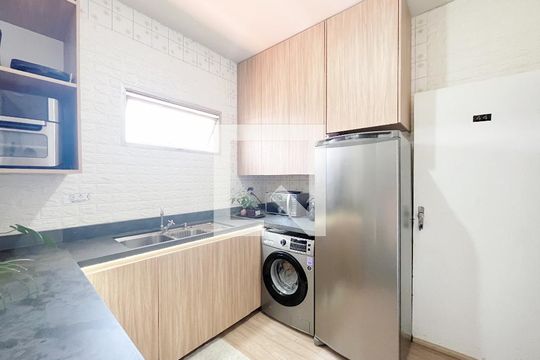 Cozinha de apartamento à venda com 1 quarto, 46m² em Vila Itapura, Campinas