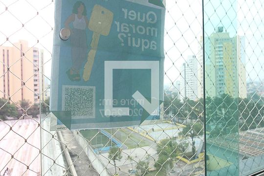 Placa Instalada  de apartamento para alugar com 2 quartos, 90m² em Baeta Neves, São Bernardo do Campo