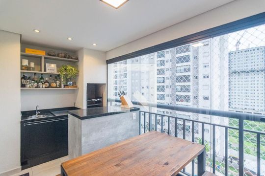 Varanda Gourmet de apartamento para alugar com 2 quartos, 88m² em Campestre, Santo André